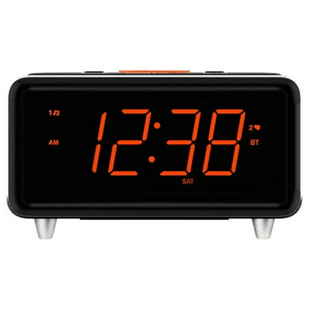 Emerson SmartSet Dual Alarm Clock Radio with Bluetooth Speaker and 1.4 Orange LED Display, CKS1521