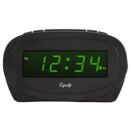 Equity 30226 Digital 0.60 inch Green LED Electric Black Alarm Clock