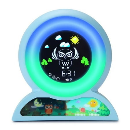 FDENGHU Colorful Cute Animal Child Alarm Clock Sleep Trainer with Digital Wake Snooze Temperature NAP Timer and Night Light for Kids