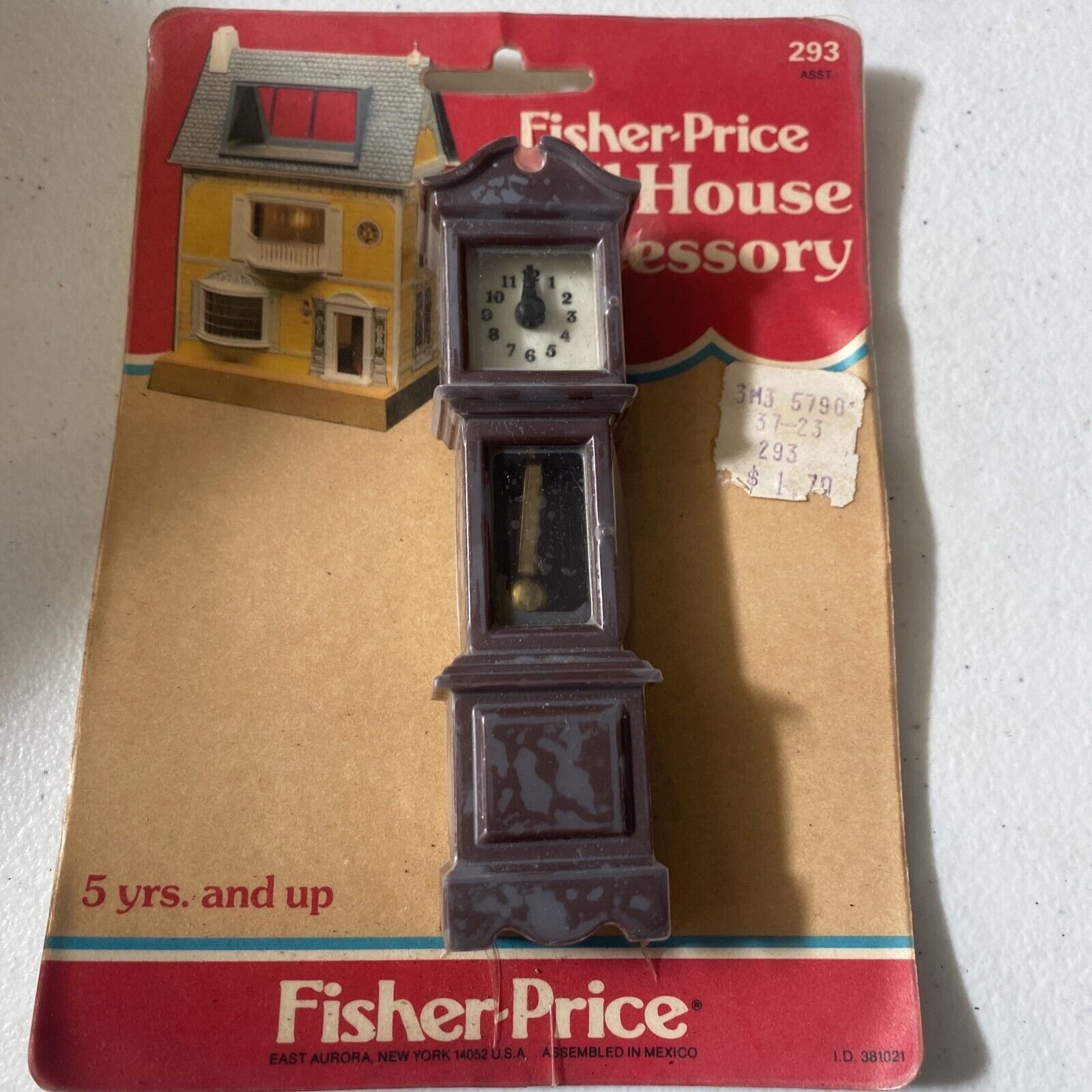 Fisher Price Doll House ACCESSORY Grandfather Clock #293 NEW Decorator Vintage