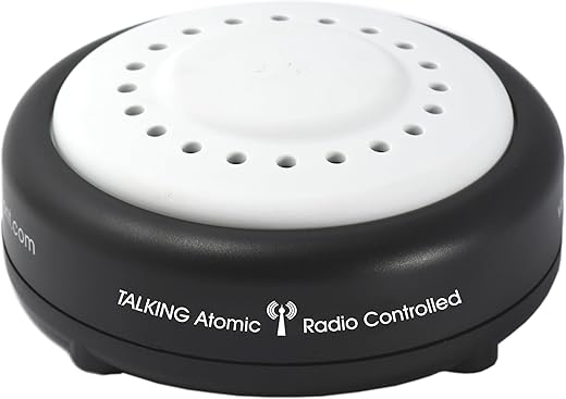 Five senses - atomic talking alarm clock for mom and dad or visually Impaired people with 8 wake up alarms clock an option for talking watch 1623