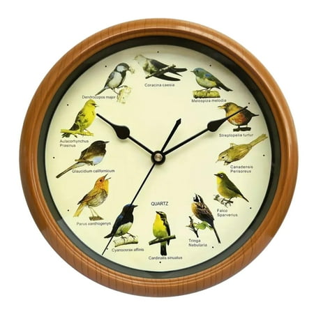 flameer Bird Wall Clock 10 inch that Sings on Hour Bird Clock with Sound Decorative Wall