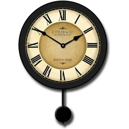 Galway Black Pendulum Wall Clock | Beautiful Color, Silent Mechanism, Made in USA