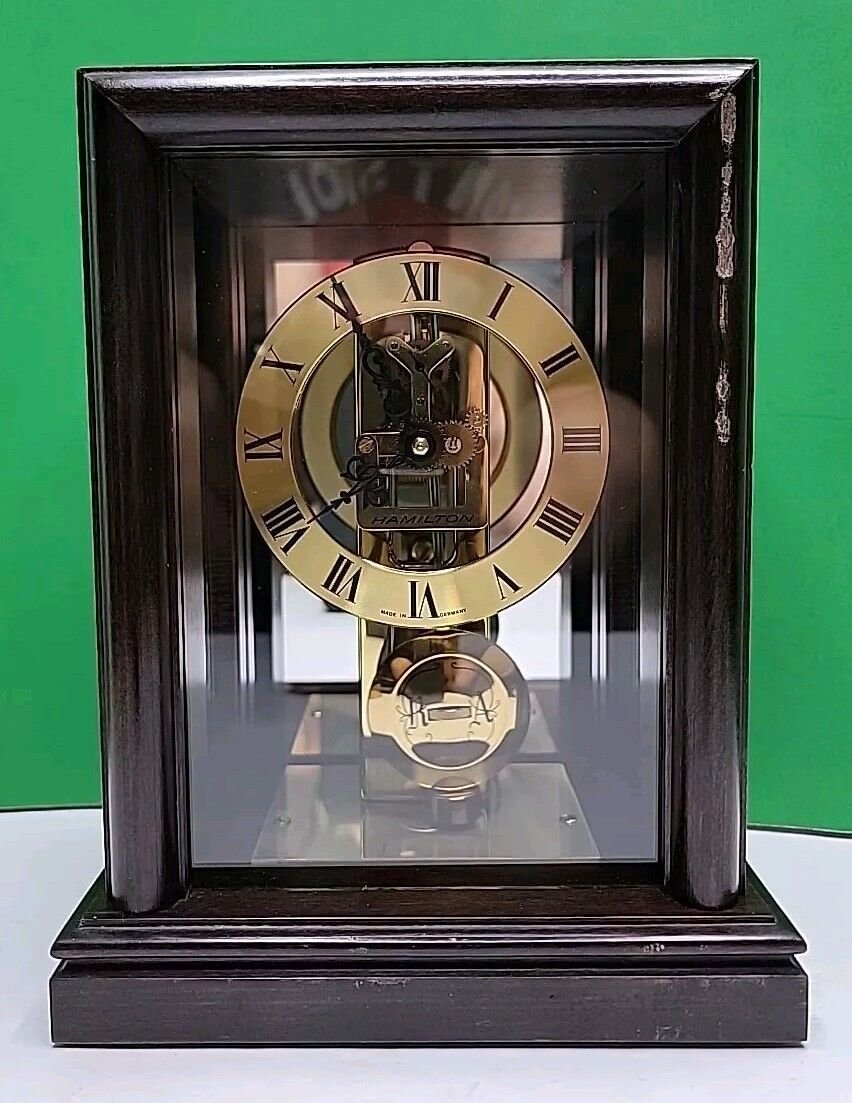 Hamilton Mantel Skeleton Shelf Clock S. Haller Germany.