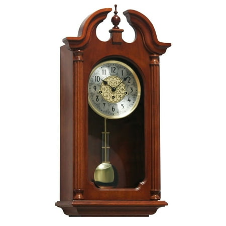 Hermle 26 Brown and White Regulator Pendulum Wall Clock