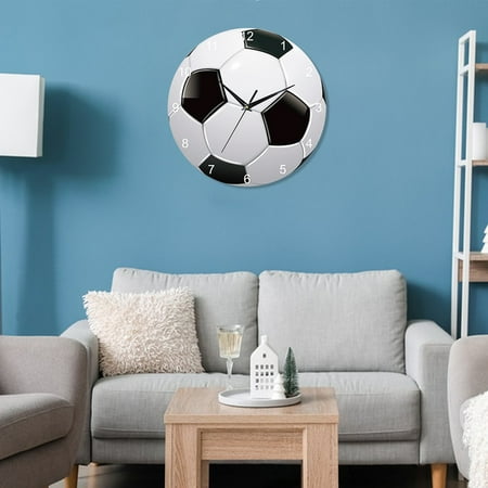 Household Appliances Basketball Football Baseball Volleyball Creative Clock Wall Clock Bedroom Living Room Decoration Clock Motion Mute Punching Wall Clock