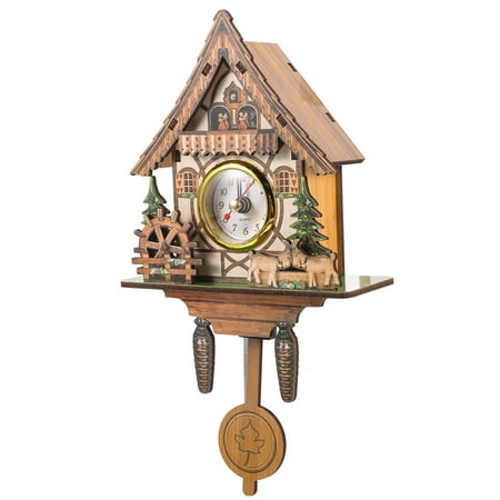 Household Clock Wall Hanging Clock Wall Bird House Shape Clock Office Wall Clock Ornament