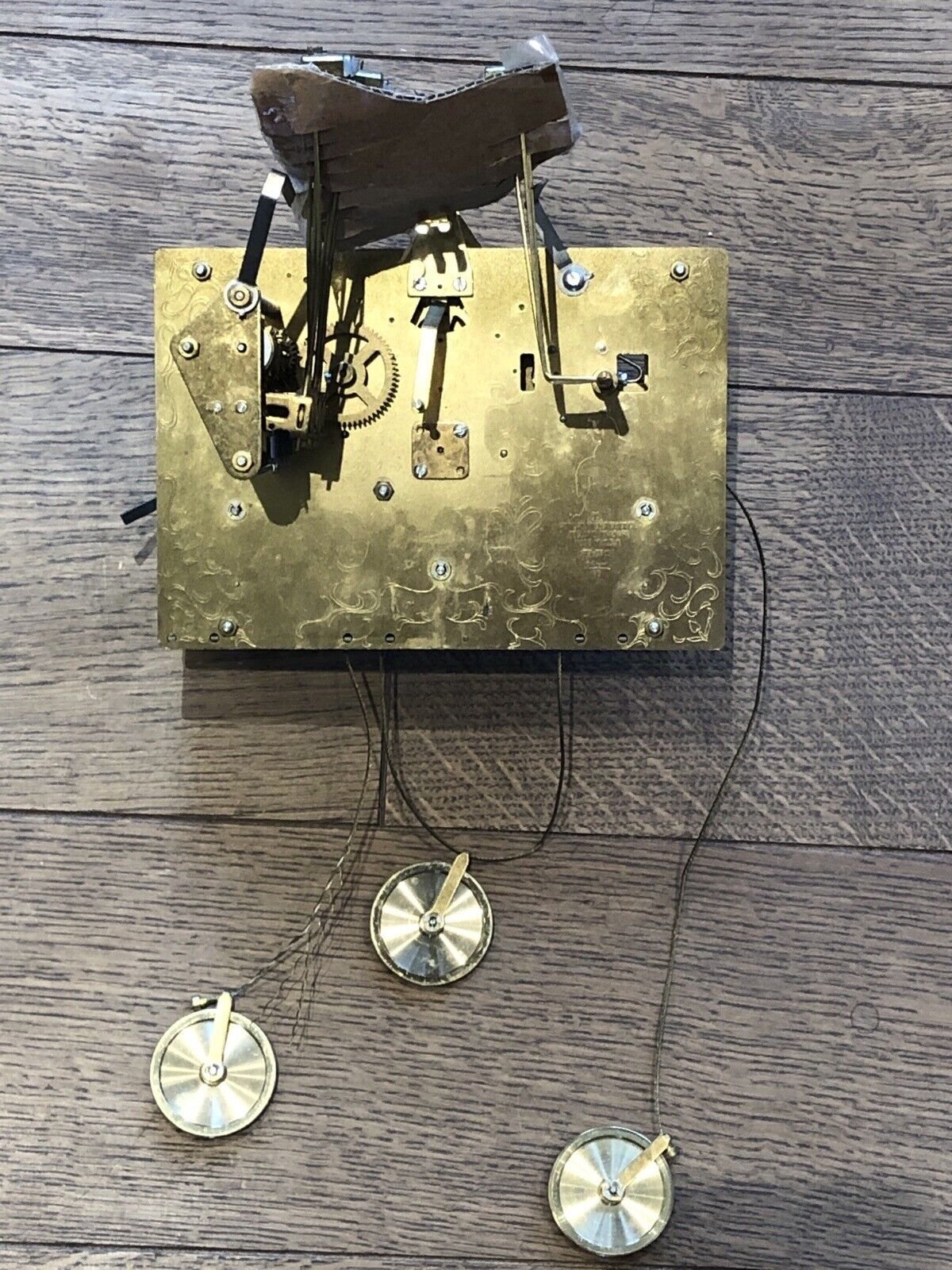 Howard Miller 1161-853 94 Triple Chime Movement Grandfather Clock UNTESTED (B8)