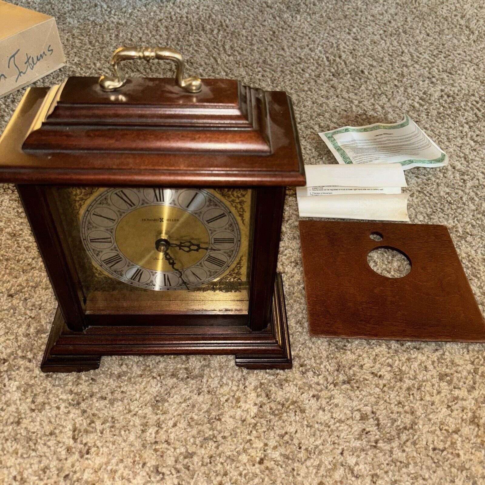 Howard Miller 612-481 Mantle Clock, Westminster Chime - TESTED, Works USA Made