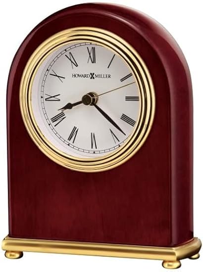 Howard Miller Cambridge Table Clock II 549-645 – Brass Features with Quartz, Alarm Movement