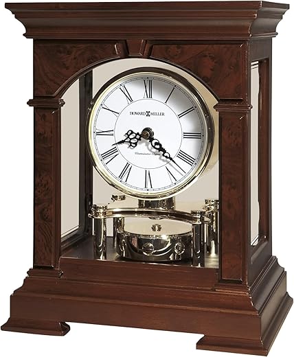 Howard Miller Carey Table Clock II 549-646 – Brushed Brass with Quartz Movement