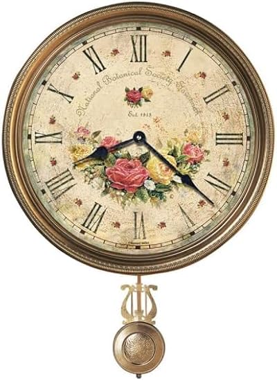 Howard Miller Dietrich Wall Clock II 549-664 – Antique Brass Pendulum, Brass Finished Bezel, Quartz Movement, Automatically Adjust to Daylight Savings