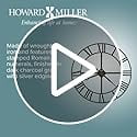 Howard Miller Lacy II Wall Clock 625-423 – 14-Inch, Wrought-Iron, Charcoal Gray Finish, Silver Edging, Large Numerals, Round Home Decor, Quartz Movement