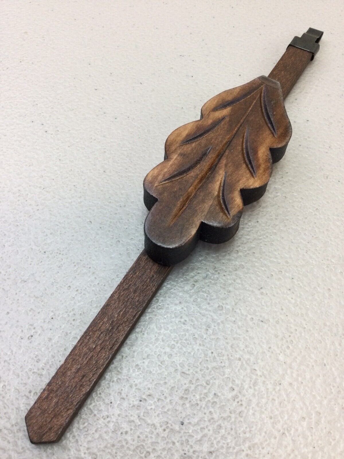 HUNTER STYLE CUCKOO CLOCK WOODEN LEAF PENDULUM ( 7-1/4” Long ) Medium Size, NEW
