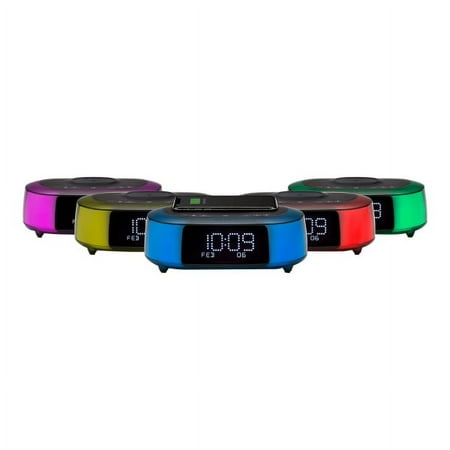 iHome IBTW281 - Alarm clock - electronic - desktop - black