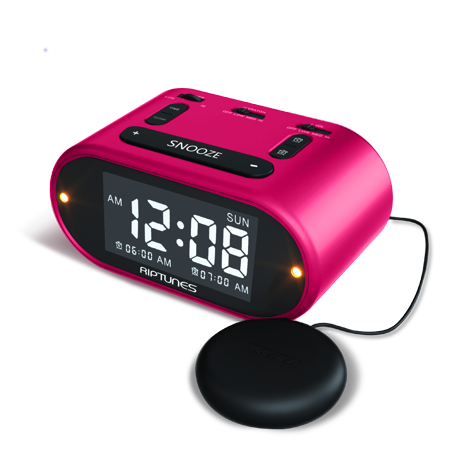 Impecca WAV110P Riptunes Vibrating Dual Alarm Clock W/so