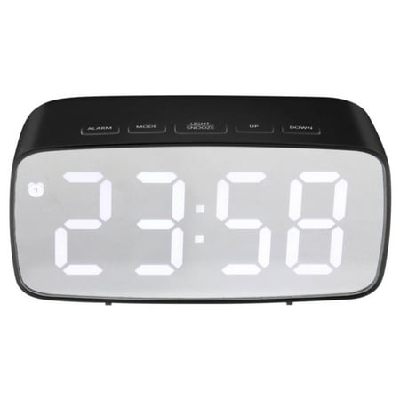 Infinity Instruments Black Digital Tabletop Alarm Clock