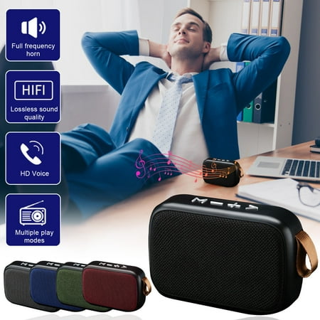 Jacenvly 2024 New Alarm Clock Radio Clearance Bluetooth Speaker Subwoofer Wireless Outdoor Stereo Bass Usb/Tf/Fm Radio Red