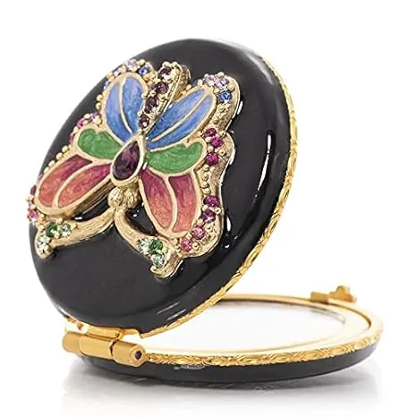 Jay Strongwater Jayla Butterfly Compact, Rainbow-Hued and Glamorous