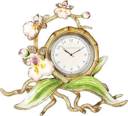 Jay Strongwater Orchid Clock