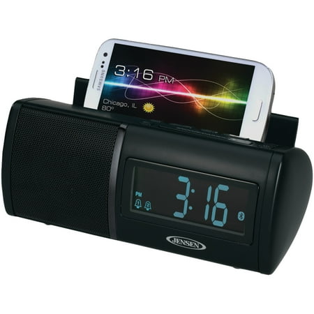 JENSEN JBD-100 Universal Bluetooth Dual Alarm Clock Radio