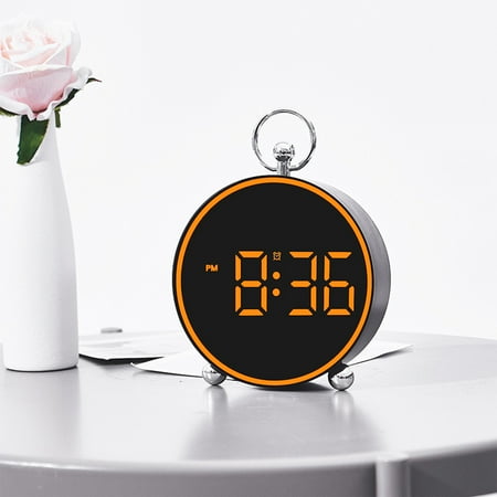 JingChun LED Alarm Clock Digital Clocks Colorful Digit Display 12-24 Hrs - Kids Clocks with USB Port