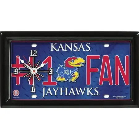 Kansas Jayhawks Clock