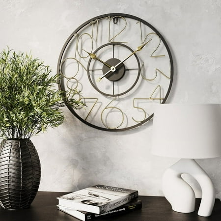 Karina Metal Round Modern Farmhouse Wall Clock