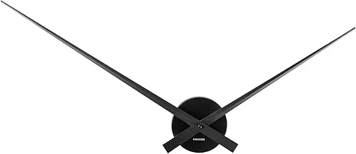 Karlsson Wall Clock Little Big Time, Aluminum and Black