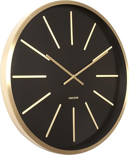 Karlsson, Wall Clock, Metal, Black, 60x60x5cm