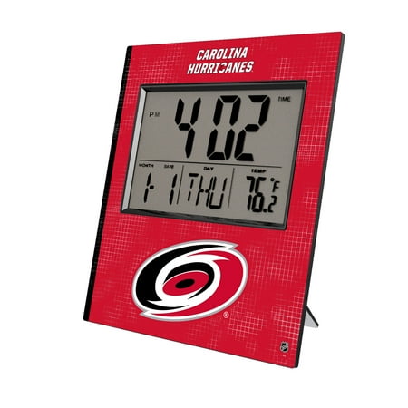 Keyscaper Carolina Hurricanes Cross Hatch Digital Desk Clock