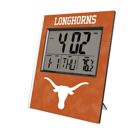 Keyscaper Texas Longhorns Cross Hatch Digital Desk Clock