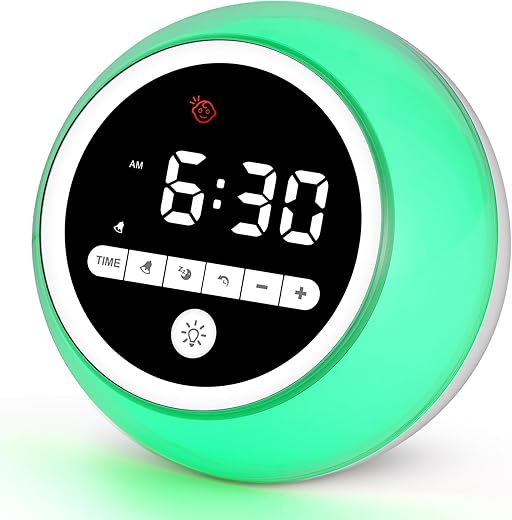 Kids Alarm Clock, Ok to Wake Clock with Night Lights, Nap Timer, Sleep Training Clock for Toddlers, Child