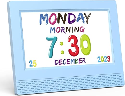 Kids Digital Alarm Clock Colorful, 7