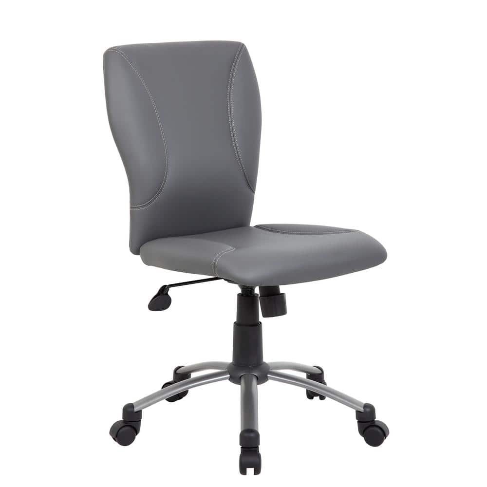 KidsPro Task Chair White Fur fabric Gold Base Pneumatic Lift