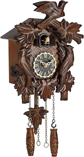 Kintrot Antique Cuckoo Clock Tranditional Handcrafted Black Forest Wooden Wall Clock