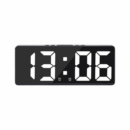 LBECLEY Large Countclock Simple Desk Alarm Clock Bedside Led Digital Alarm Clock Electronic Backlight Alarm Clock for Home 30 Second Sand Timers for Kids E One Size