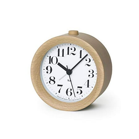 Lemnos WR09-15NT Lemnos Alarm Clock Analog Liki Alarm Clock Natural Color Wood Wood Watch RIKI ALARM CLOCK Natural