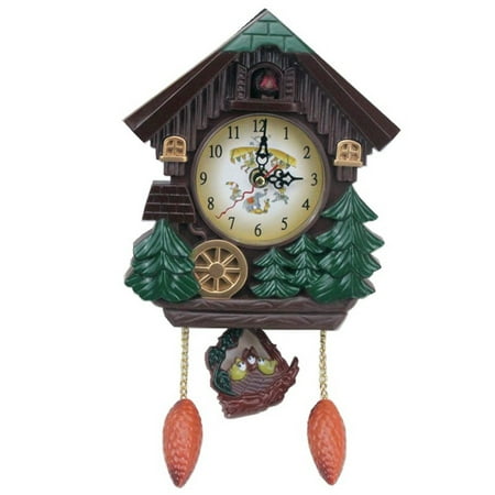 Lierteer Wall Clock Chalet Tabletop Wall Sound Cuckoo Clock Tree House Clock Office Decor