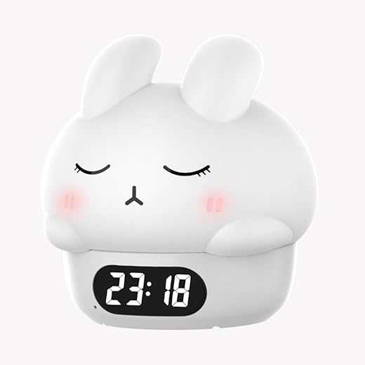 Light Alarm Clock, Designed for Poor Sleepers, Adults and Children's Bedrooms, Features Snooze Function and USB Charger Port, Dual Alarms, 6 Color Night Light Modes and Makes an Ideal Gift!