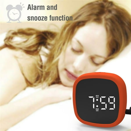 Lmueinov Digital Alarm Clock LED Display Pocket Silicone Voice-activated Clock Desk Clock School & Family Essentials