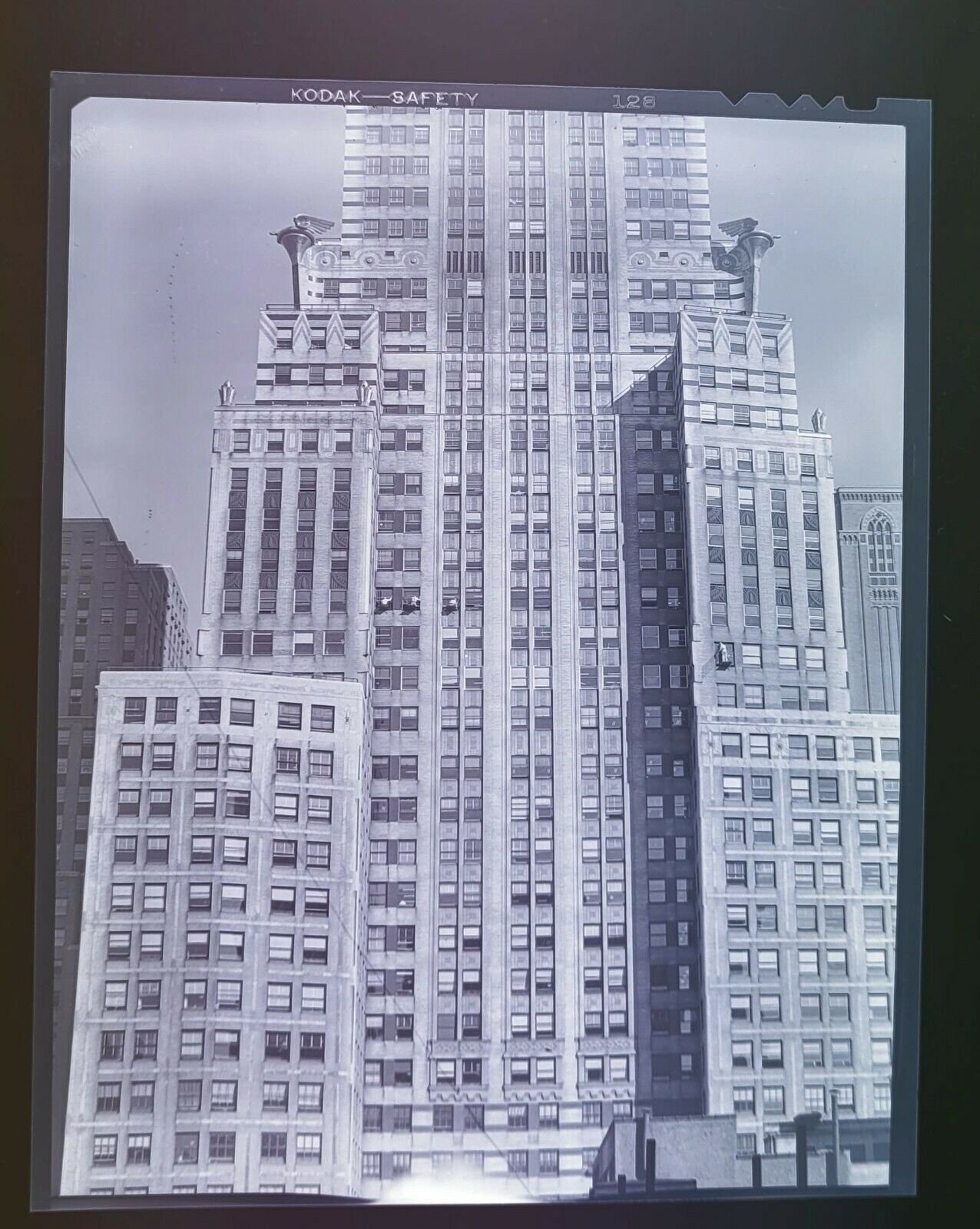 MANHATTAN VINTAGE NYC CHRYSLER BUILDING NEGATIVES X 2 ORIGINAL 1940S