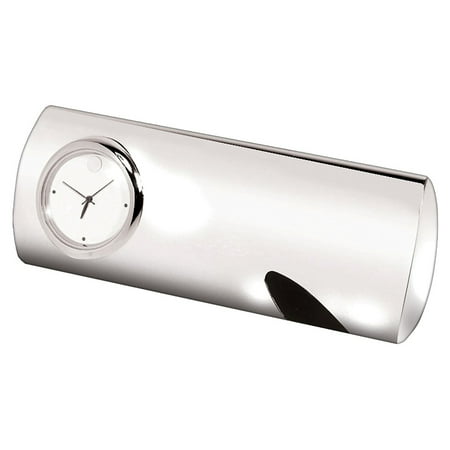 Natico Originals Opus - Clock - quartz - desktop - 5 in x 2.01 in - silver with black trim