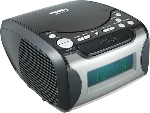 Digital Alarm Clock Radio with CD Player and USB Charge Port