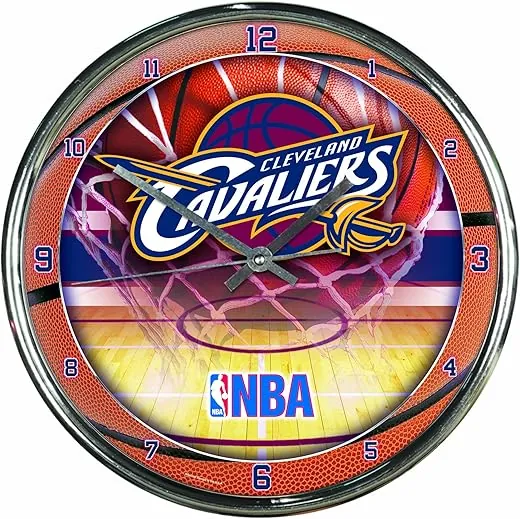 NBA Chrome Clock, 12" x 12"