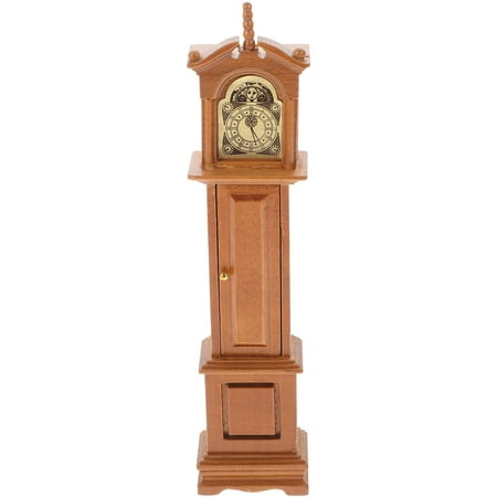 NUOLUX 1Pc Mini Grandfather Clock Model Decorative Floor Clock Retro Mini House Toy