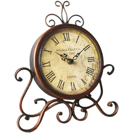 Ornament Dorm Table Clock Farmhouse Table Clock Clocks for Living Room Mantelpiece Non-Ticking Clock Bedside Table Clock