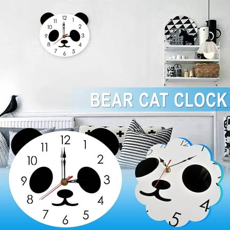 PeiBai Creative Wall Clock Acrylic Kids Childs Rooms Decor Cute