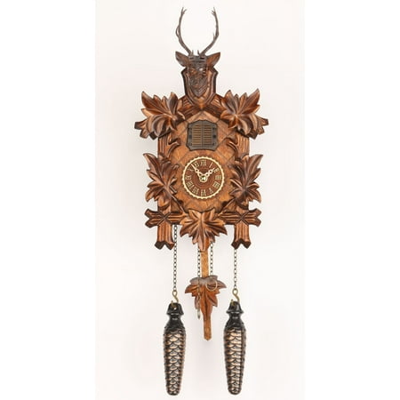 Quartz Cuckoo Clock 5 leaves, head of a deer TU 371 QM