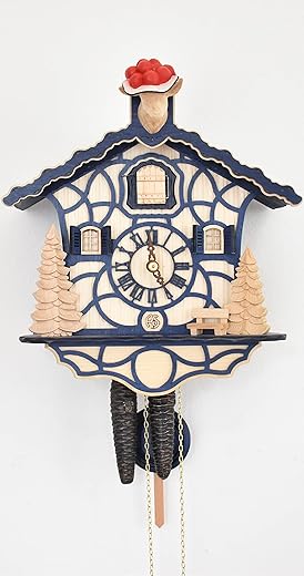 Quartz Cuckoo Clock Little Black Forest House, with Music